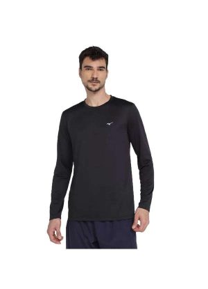 Camisa Mizuno Nirvana Manga Longa Masculina - Preto