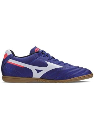 Chuteira Futsal Mizuno Morelia Club In - Azul e Branco