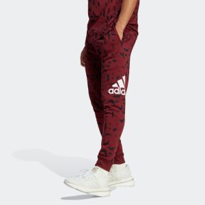 Adidas Calça Estampada Essentials Tapered Cuff Logo