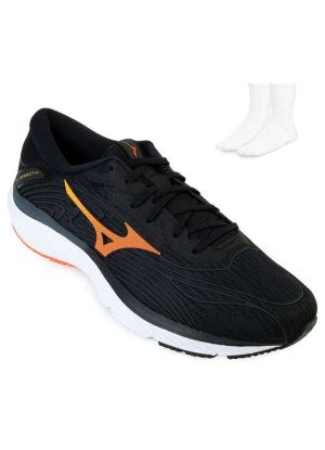 Tênis Mizuno Connect e Meia Mz23 Preto/Branco