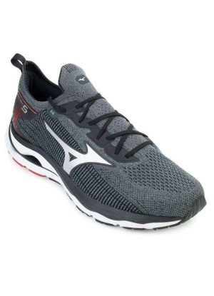 Tênis Mizuno Wave Mirai 5 Mz23 Chumbo/Preto