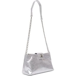 Bolsa Shoulder Easy Lança Perfume Tachas OU24 Prata Feminino