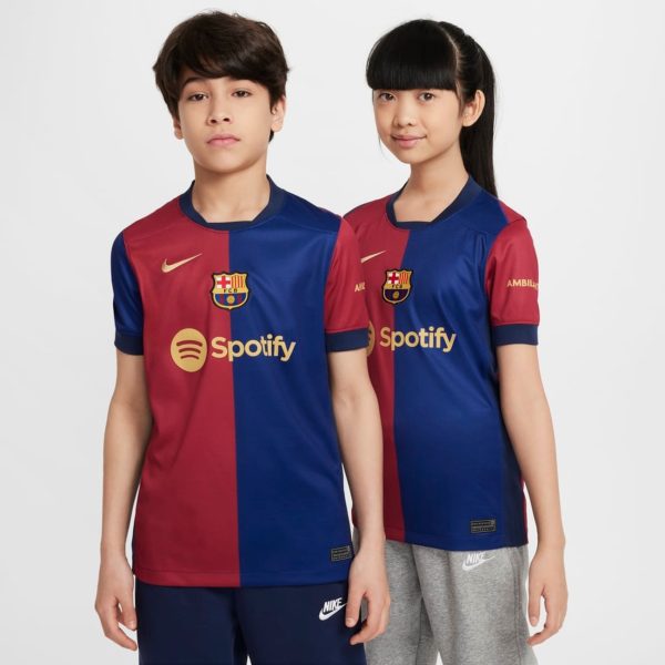 Camisa Nike Barcelona I 2024/25 Torcedor Pro Infantil