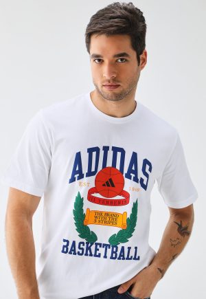 Camiseta adidas Sportswear Reta Varsity Crest Branca