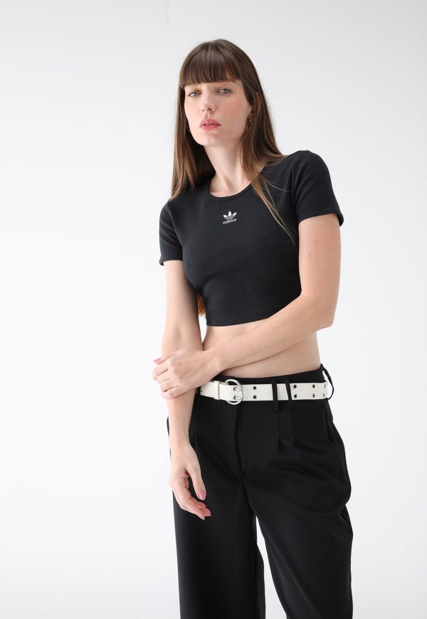 Camiseta Cropped adidas Originals RIB Preta