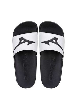 Chinelo Mizuno Slide Basic - Branco e Preto Branco