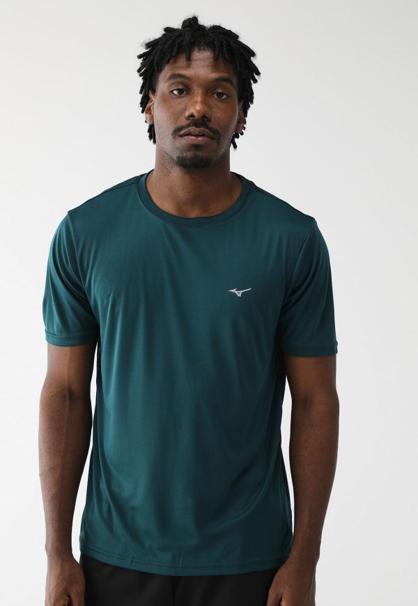 Camiseta Mizuno Reta Logo Verde