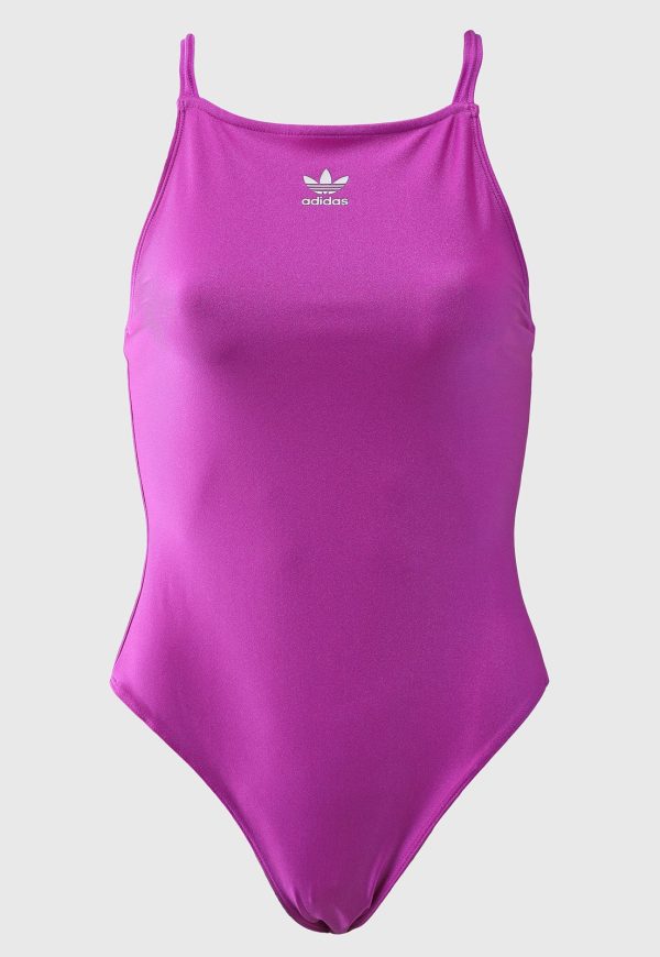 Body adidas Originals Ajustada Trefoil Roxo