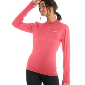 Camiseta Manga Longa de Corrida Feminina Mizuno Térmica M Laranja