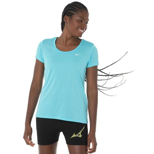 Camiseta Mizuno Feminina Corrida Nirvana MNFAR3682 Azul P