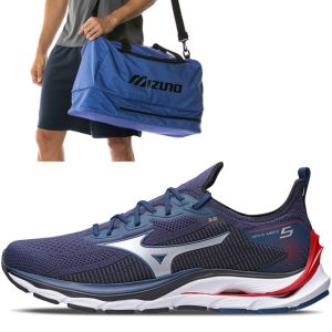 Kit de Tênis Wave Mirai 5 + Mala de Treino Unissex Mizuno Master Kit de Tênis Wave Mirai 5 + Mala de Treino Unissex Mizuno Master