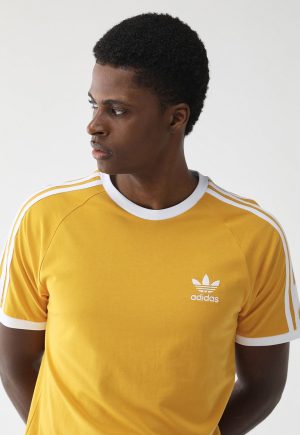 Camiseta adidas Originals Regular 3 Stripes Amarela