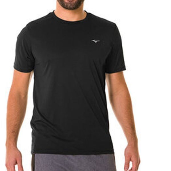 Camiseta de Corrida Masculina Mizuno Run Spark M Preto