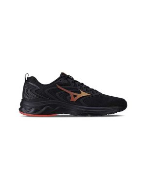 Tênis Masculino Mizuno Running Space 4 Preto/Laranja Incolor