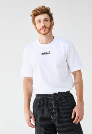 Camiseta adidas Originals Reta GRFX Branca