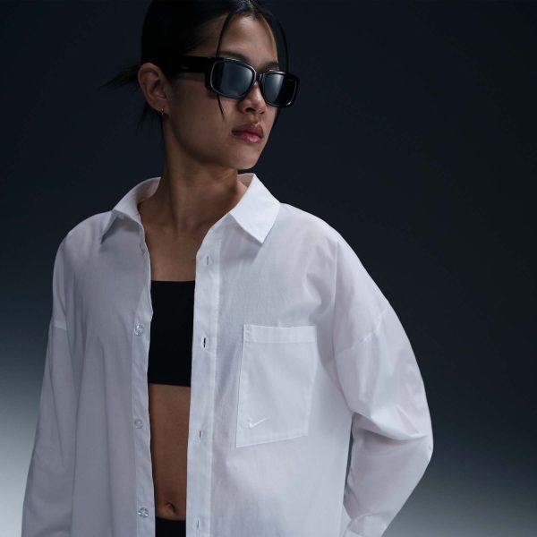 Camisa Nike Sportswear Chill Poplin Feminina