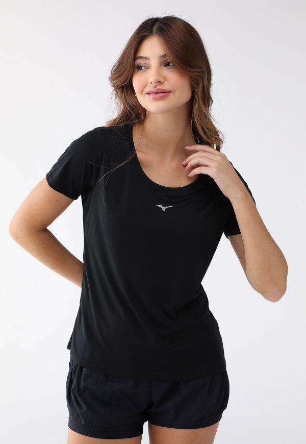 Camiseta Mizuno Reta Run Spark Preta