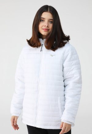 Jaqueta Puffer Mizuno Matelassê Branca