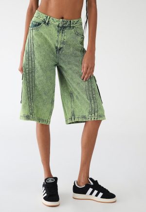Bermuda Jeans adidas Originals Cargo Capri Denim Adilenium Season 2 Verde