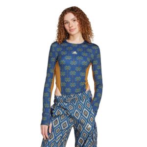 Body Manga Longa Leotard adidas x FARM Rio adidas Sportswear Marrom