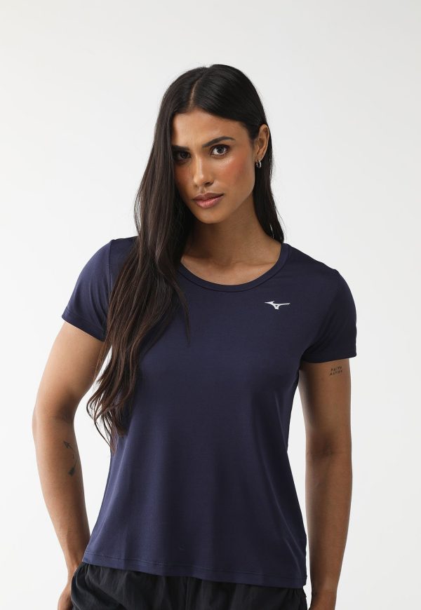 Camiseta Mizuno Slim Nirvana Azul-Marinho