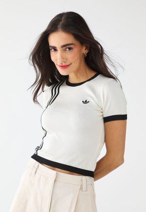 Camiseta adidas Originals Ajustada Trico Branca