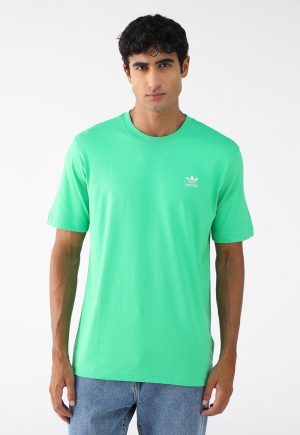 Camiseta adidas Originals Reta Adicolor Classics Back And Front Trefoil Verde