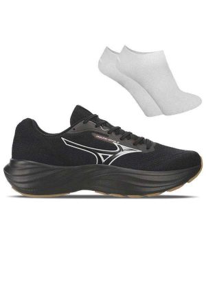 Kit Tênis Mizuno Goya 2 Masculino e par de Meia Preto