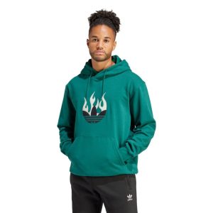 Moletom Capuz Flames Logo adidas Originals Verde