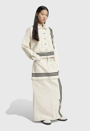 Saia Jeans adidas Originals Longa 2 em 1 Adibreak Off-White