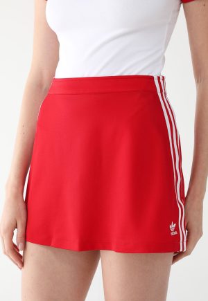 Saia adidas Originals Curta Três Listras Vermelha