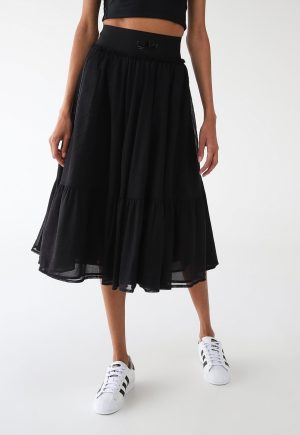 Saia adidas Originals Midi Maxi Preta