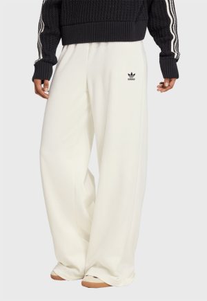 Calça adidas Originals Wide Leg Rib Essentials Winterized Branca
