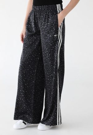 Calça adidas Originals Wide Leg Satin Animal Print Grafite