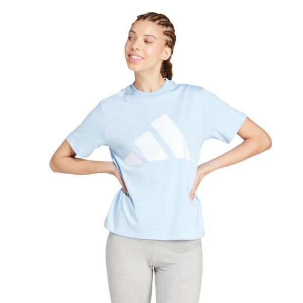 Camiseta Essentials de Algodão com Logotipo Grande adidas Sportswear Azul