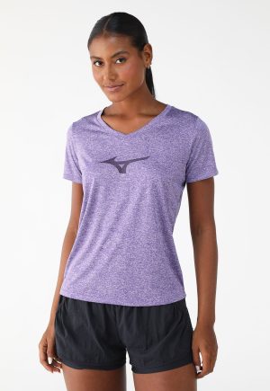 Camiseta Mizuno Reta Spark Big Logo Roxa
