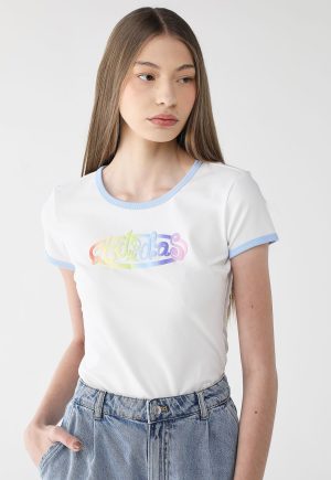 Camiseta adidas Originals Slim Gráfica Slim Adidas x Jeremy Scott Branca