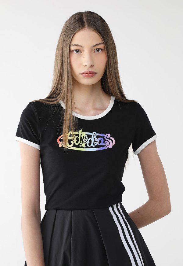 Camiseta adidas Originals Slim Gráfica Slim Adidas x Jeremy Scott Preta