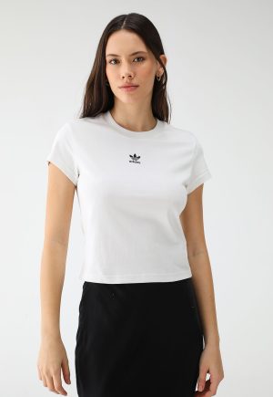 Camiseta adidas Originals Slim Trefoil Branca