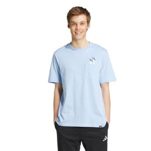 Camiseta estampada Lounge Slides com bolso adidas Sportswear Azul