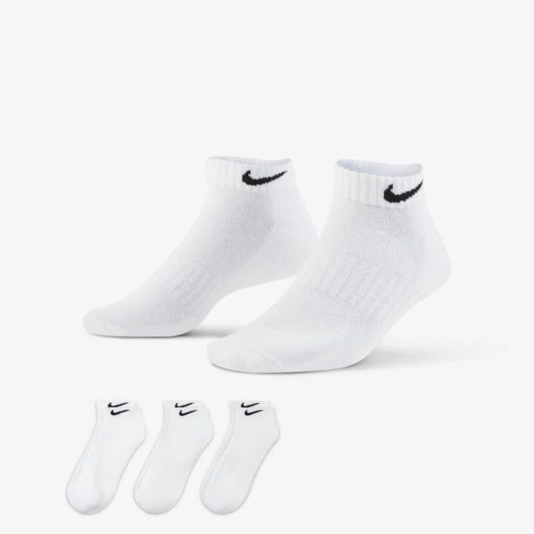 Meia Nike Everyday Cushion Cano Baixo 3 pares Branco