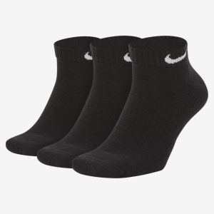 Meia Nike Everyday Cushion Cano Baixo 3 pares Preto