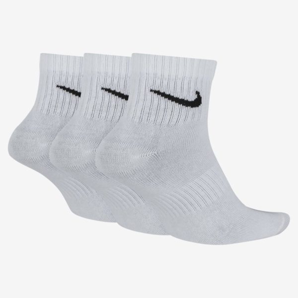 Meia Nike Everyday Lightweight Unissex 3 Pares Branco