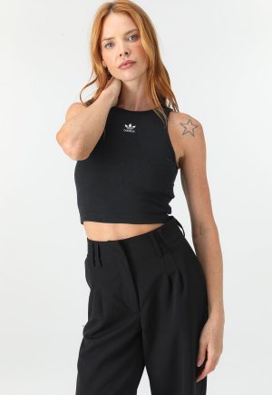 Regata Cropped adidas Originals Logo Preta